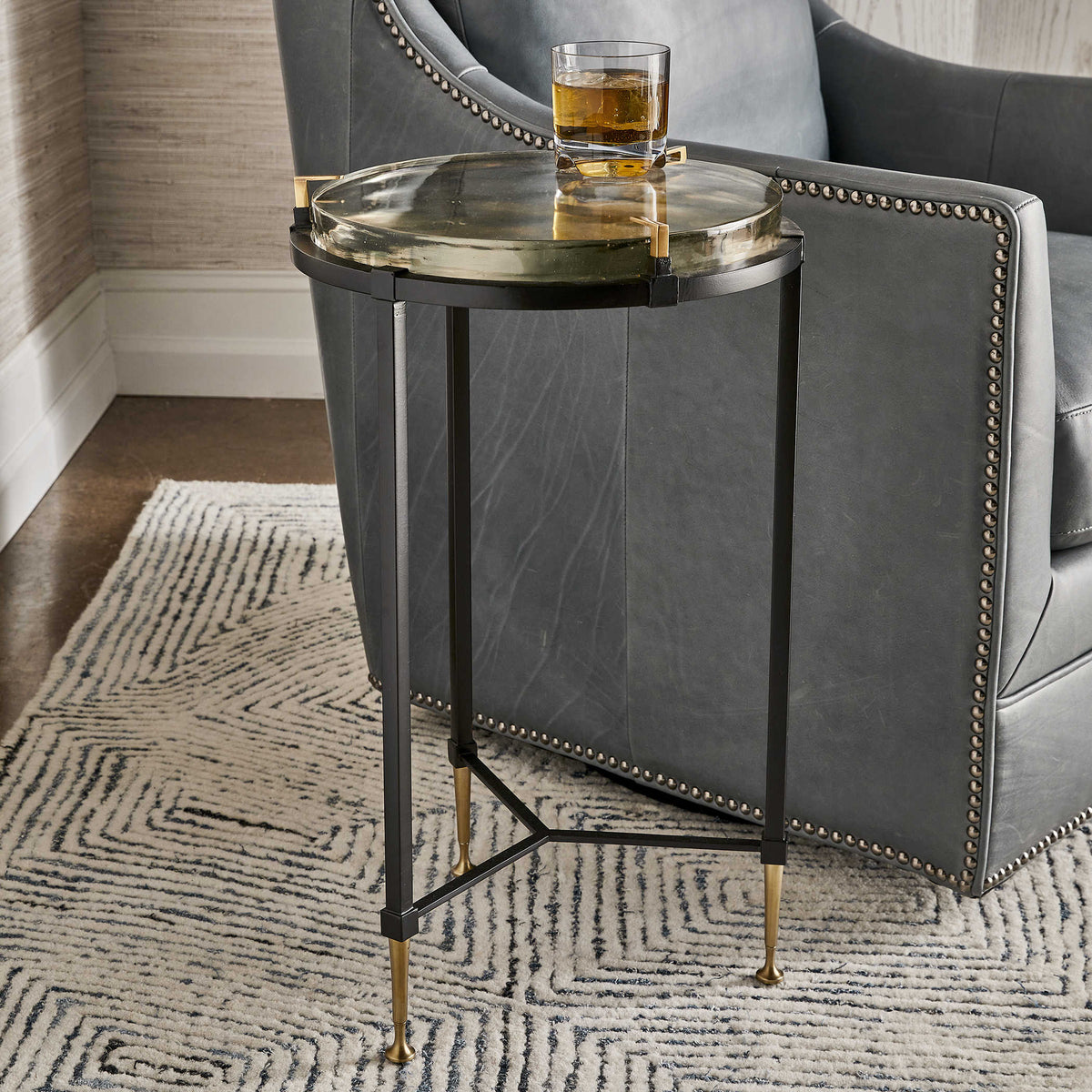 Ice Block Accent Table – Round