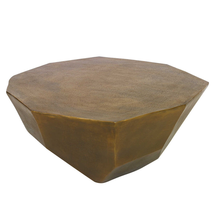 Cathenna Coffee Table – Brass, Large