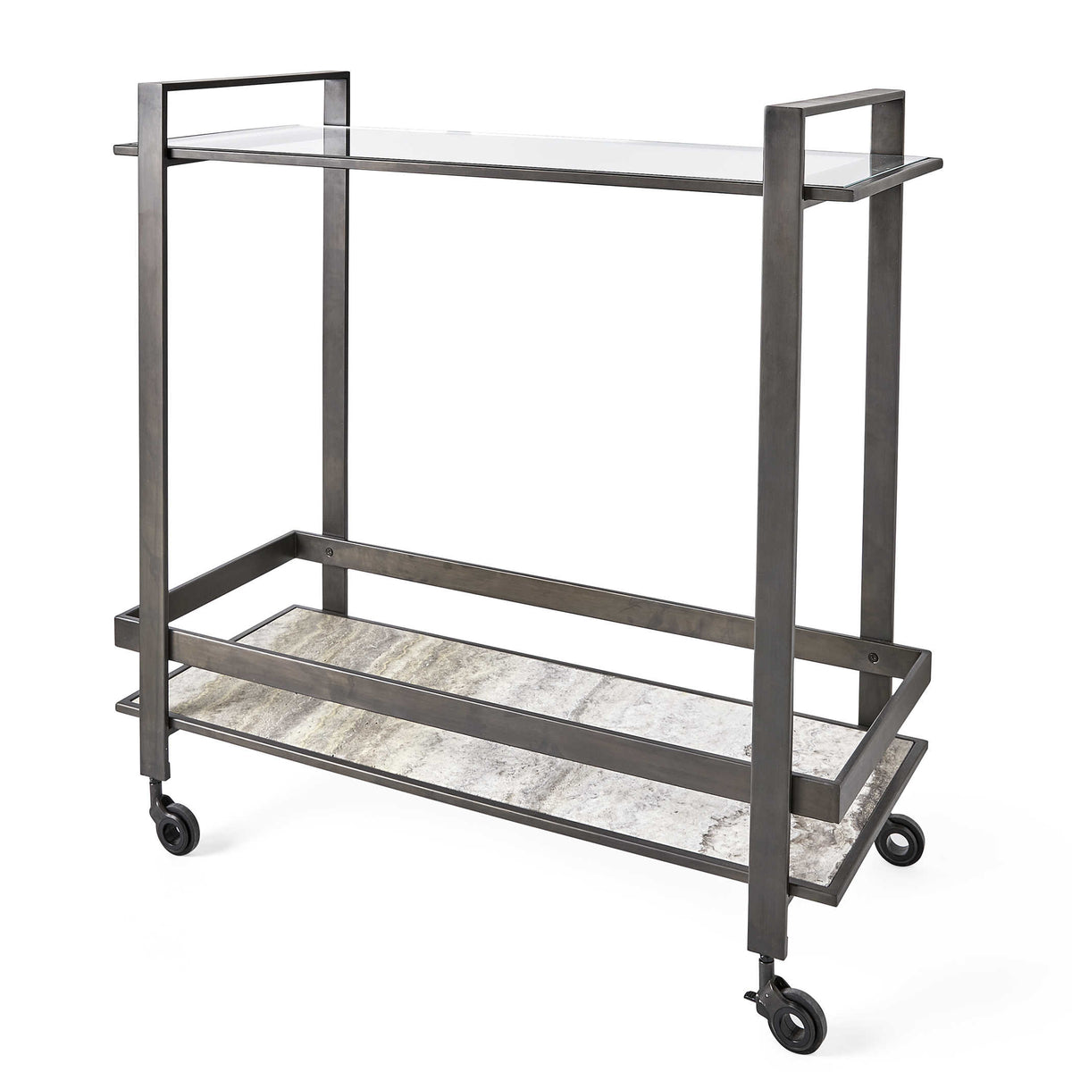 Roll Along Bar Cart – Bronze