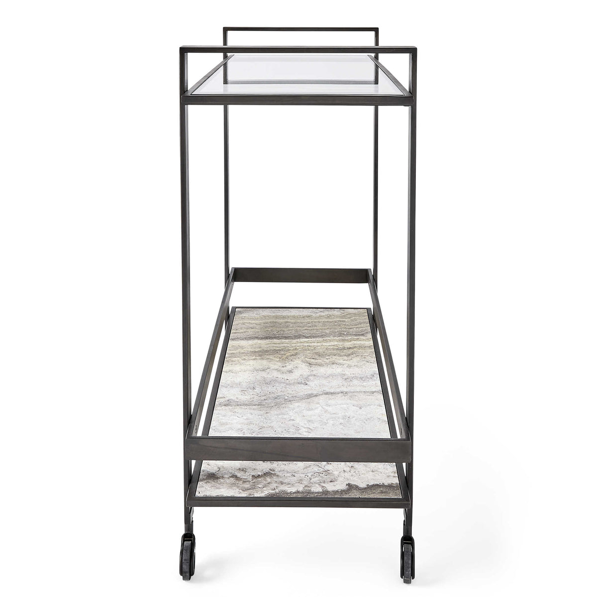 Roll Along Bar Cart – Bronze