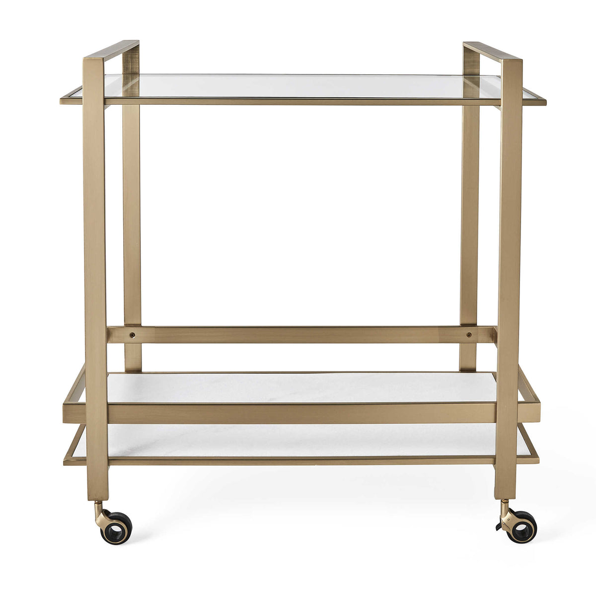 Roll Along Bar Cart – Brass