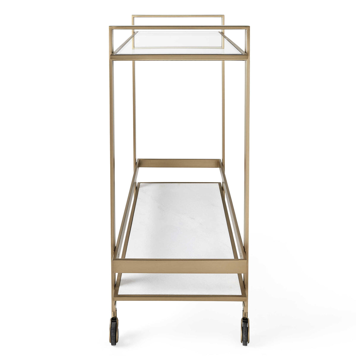 Roll Along Bar Cart – Brass