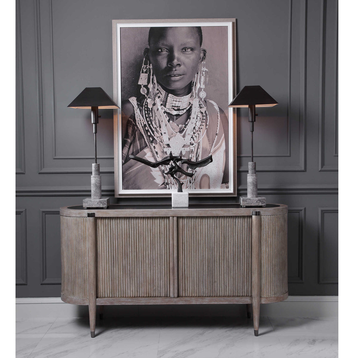 Tambour Cabinet – Natural Wash