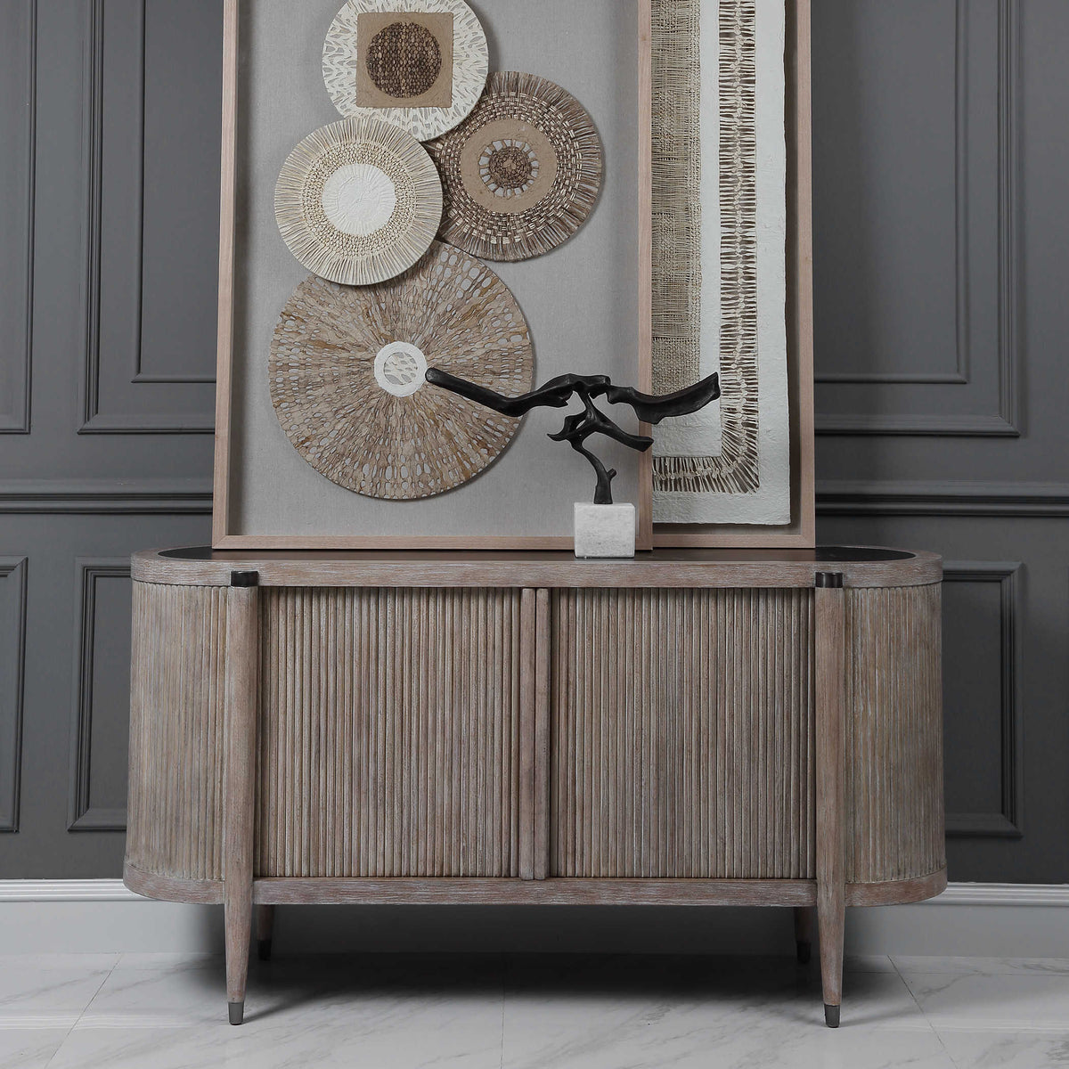 Tambour Cabinet – Natural Wash