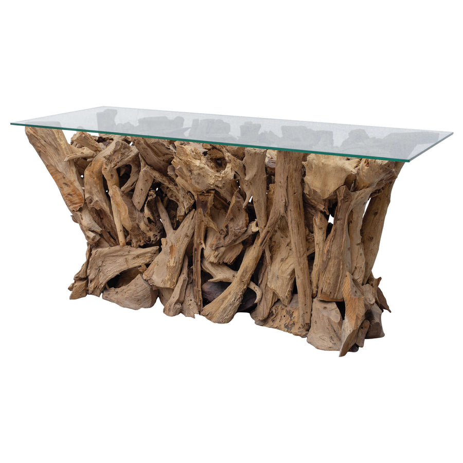 Teak Root Console Table