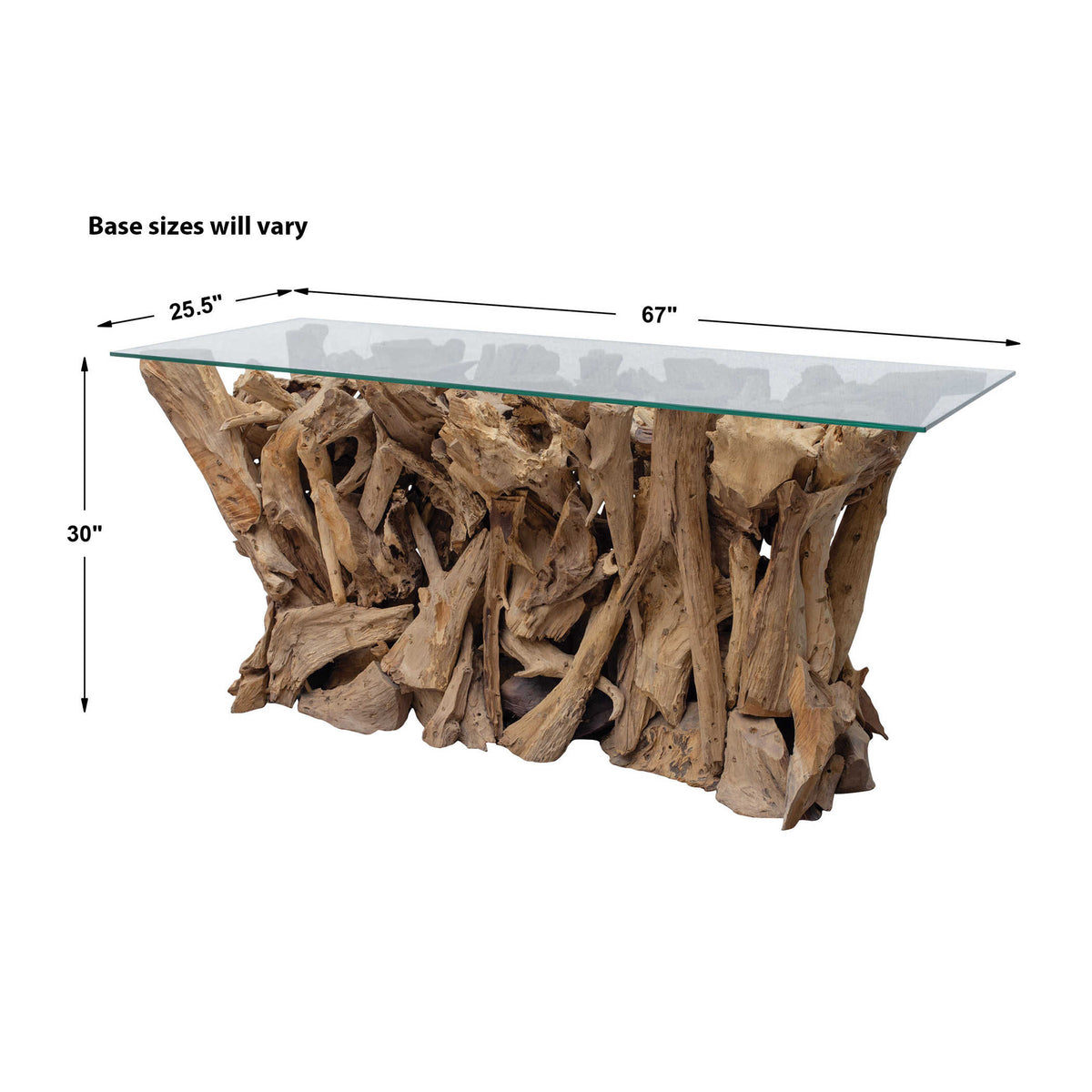 Teak Root Console Table