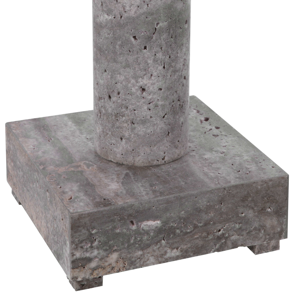 Telescope Buffet Lamp – Grey Travertine