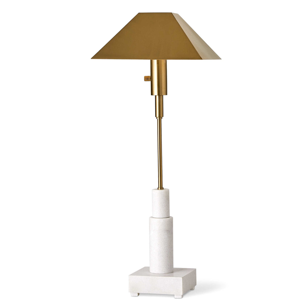 Telescope Buffet Lamp – White Marble