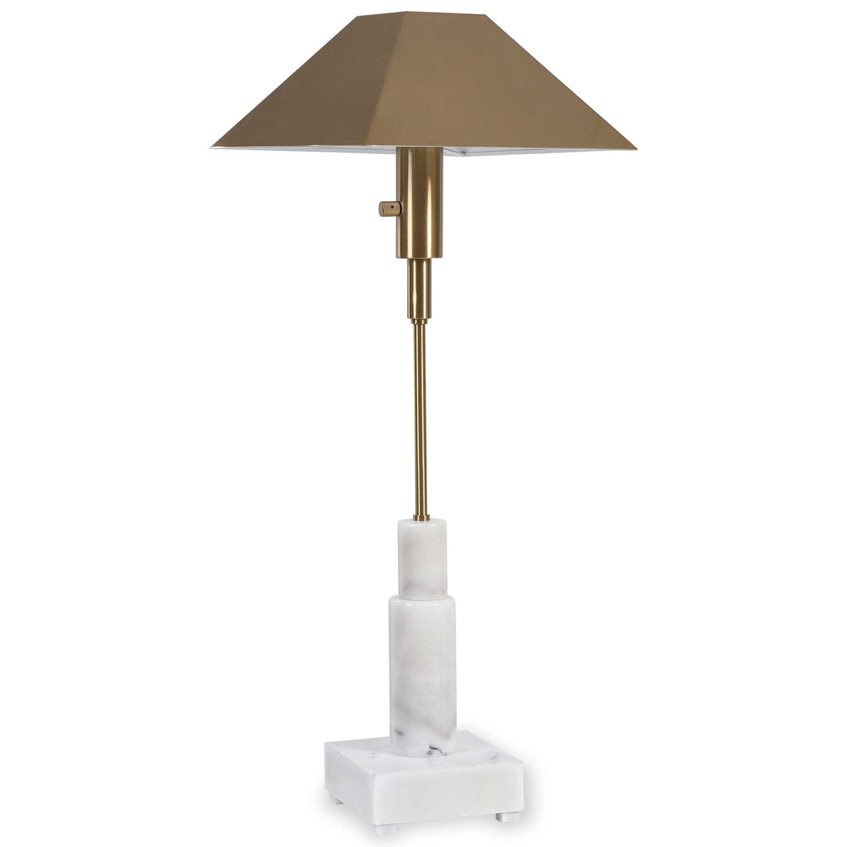 Telescope Buffet Lamp – White Marble