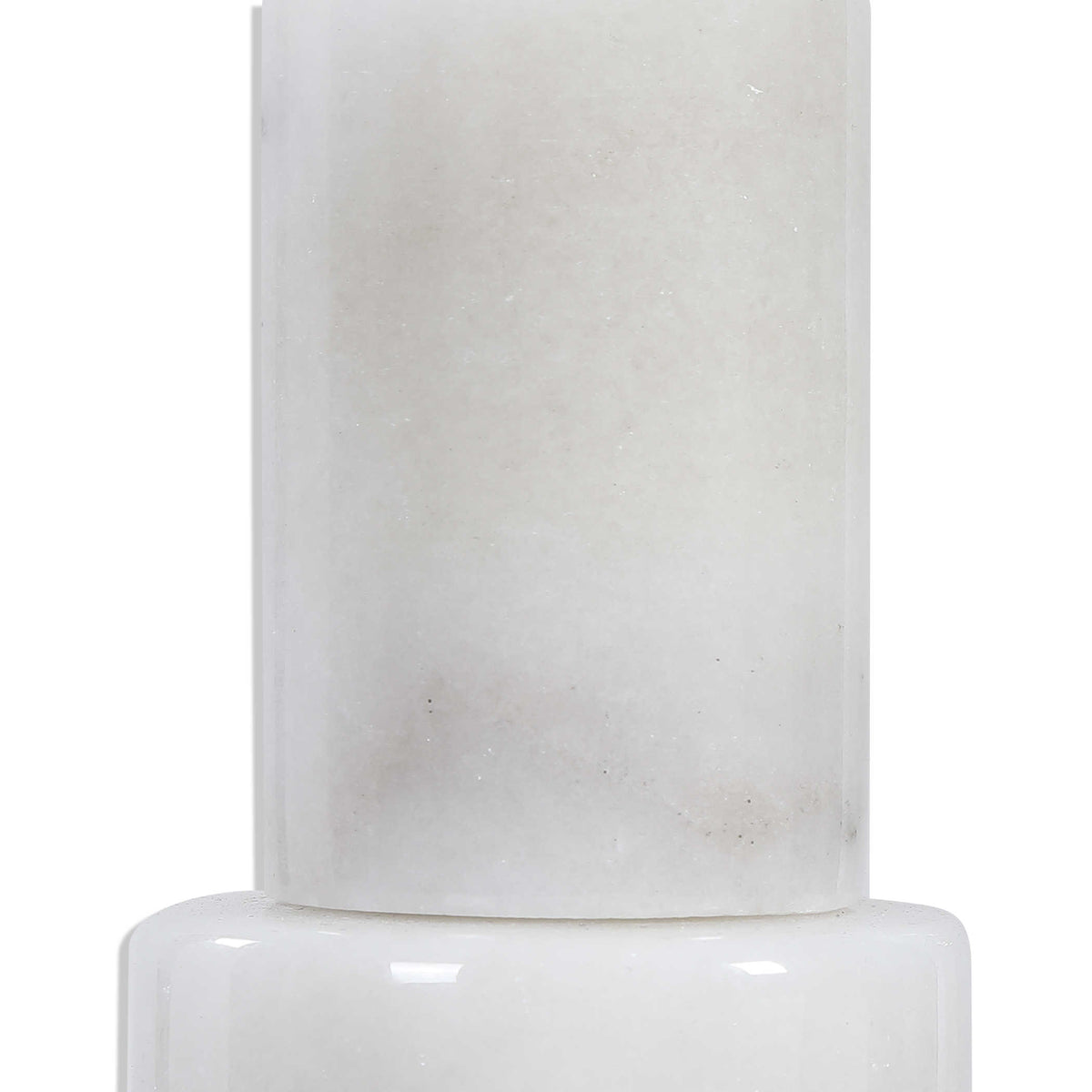 Telescope Buffet Lamp – White Marble