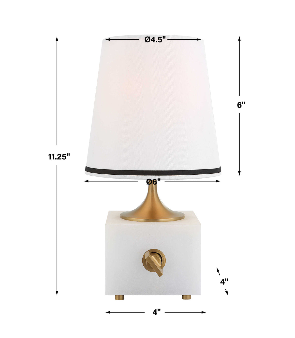 Blockhead Mini Lamp – Satin Brass