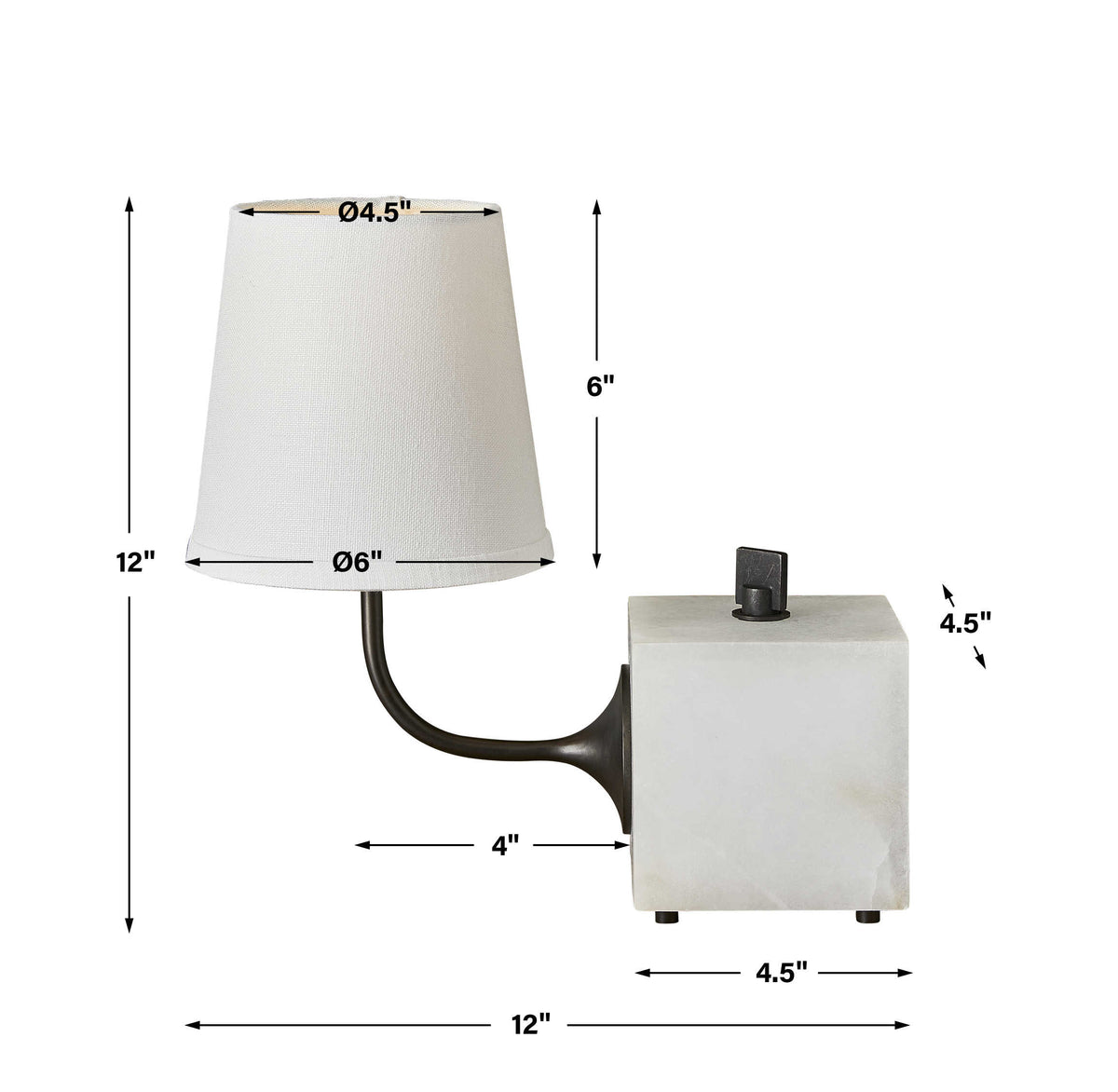 Blockhead Gooseneck Mini Lamp – Bronze