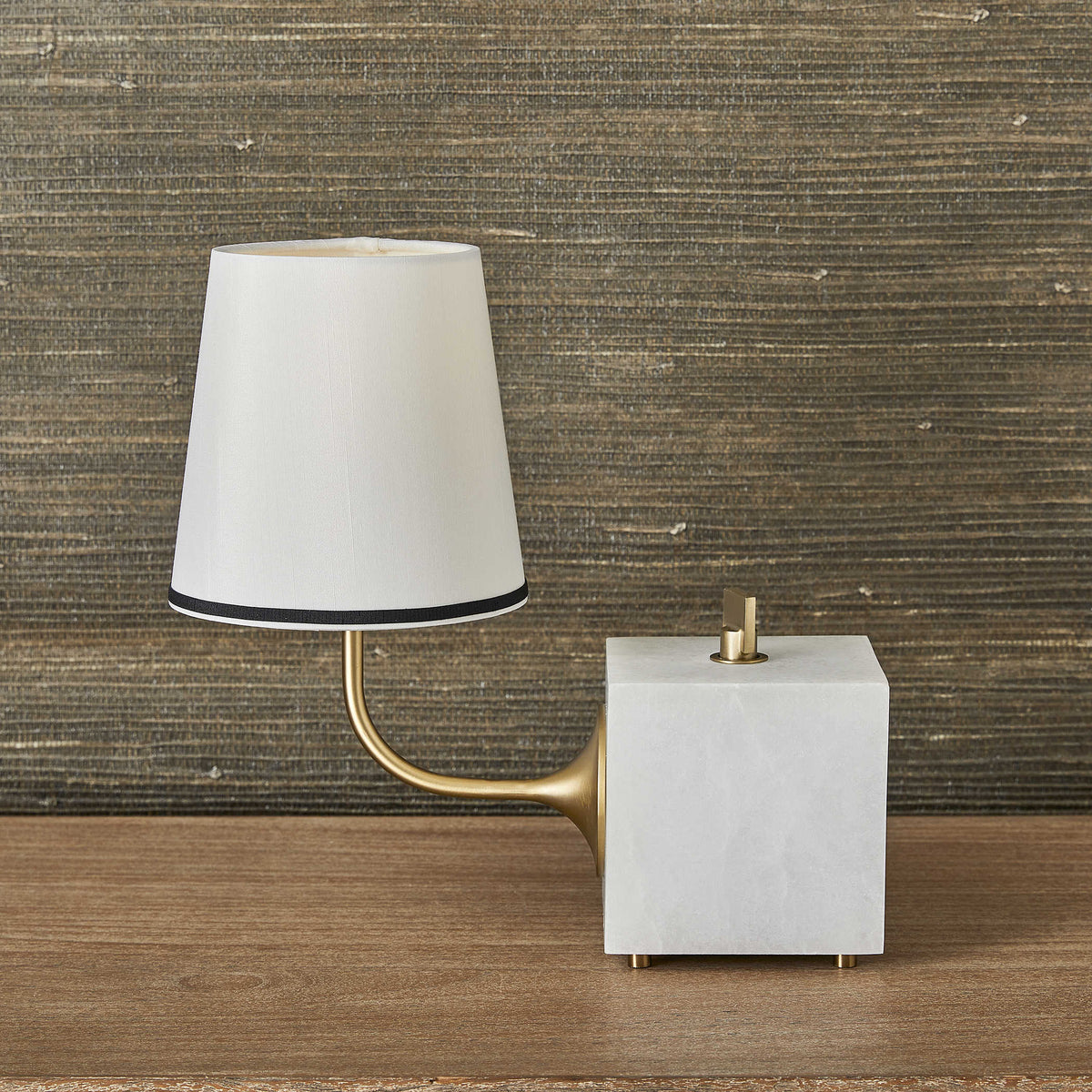 Blockhead Gooseneck Mini Lamp – Satin Brass