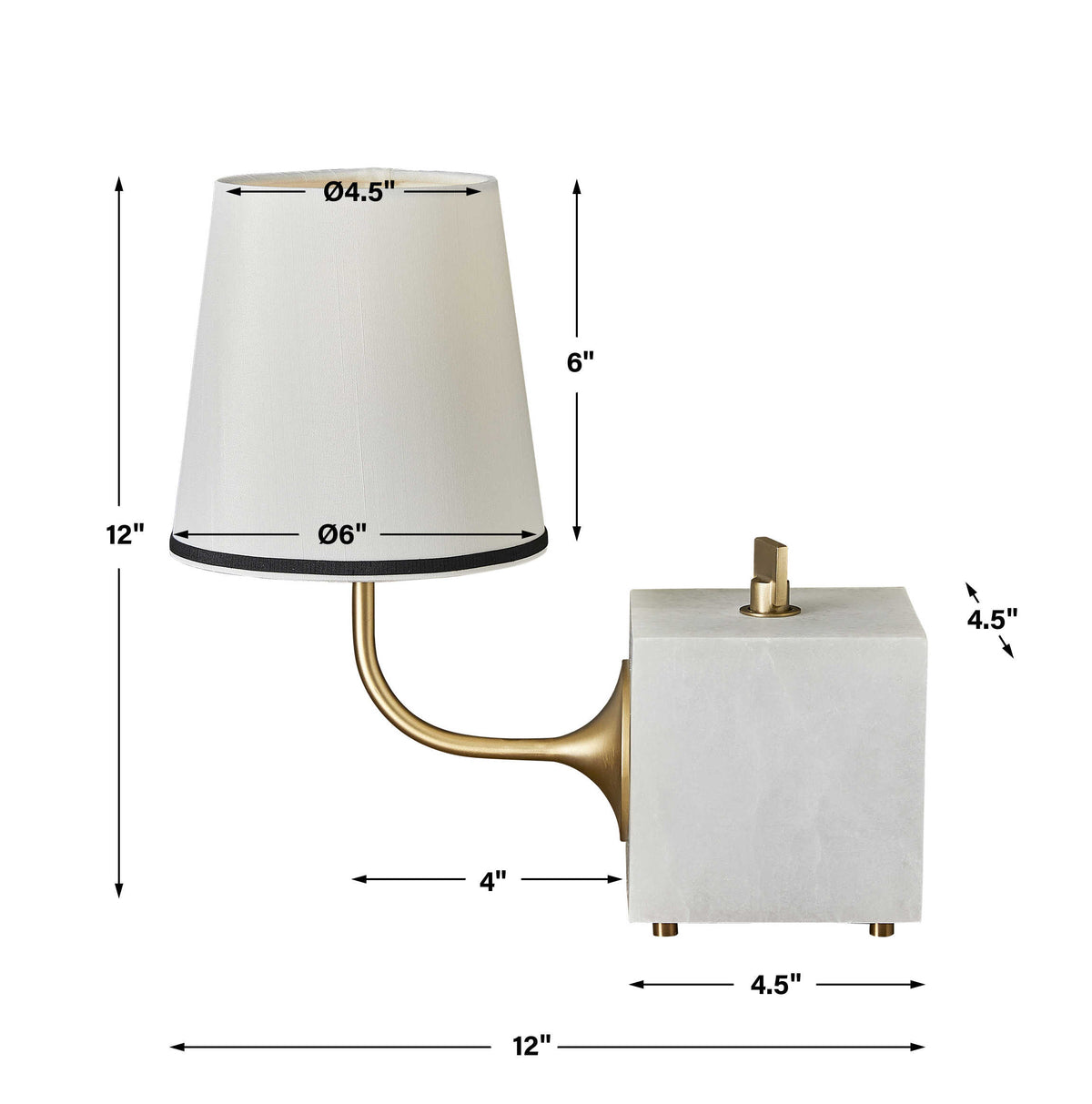Blockhead Gooseneck Mini Lamp – Satin Brass