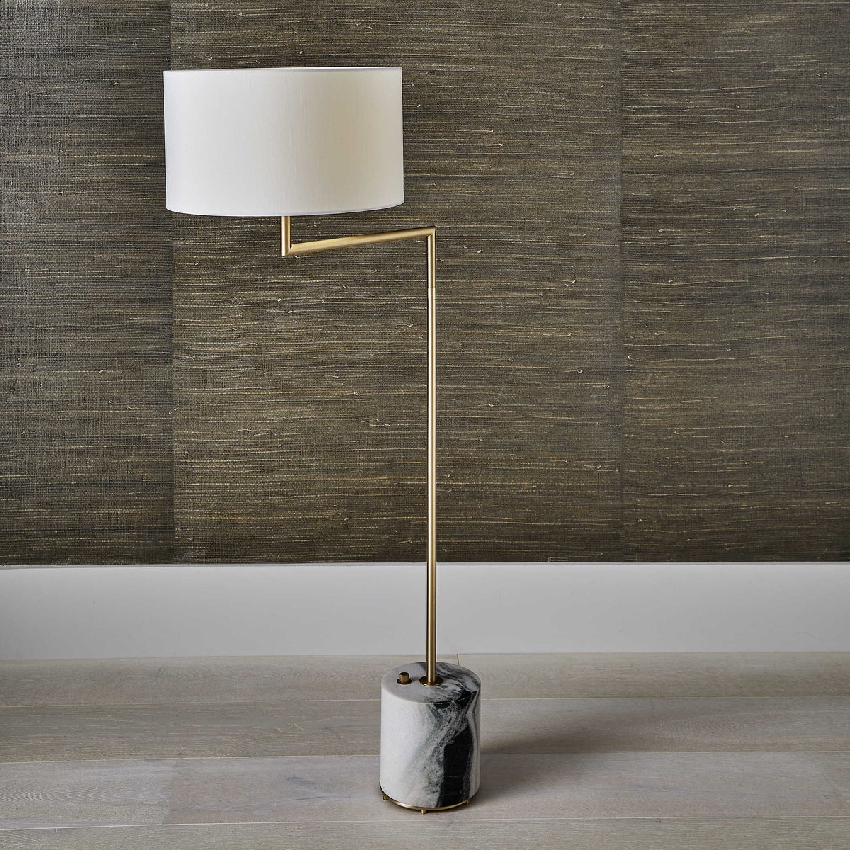 Pivot Floor Lamp – Panda Marble and Brass