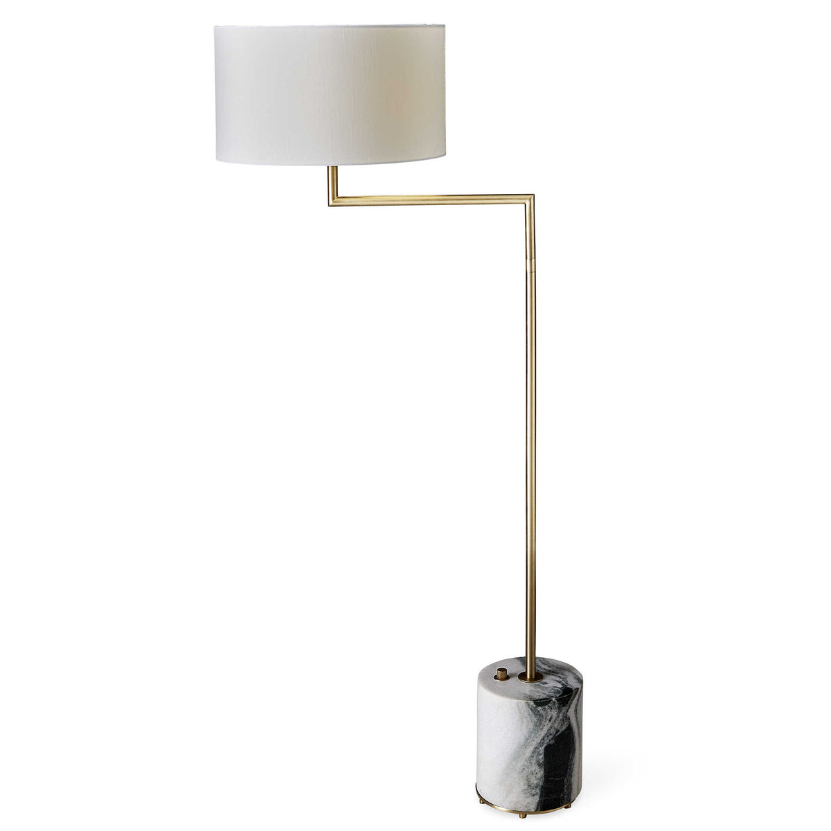 Pivot Floor Lamp – Panda Marble and Brass