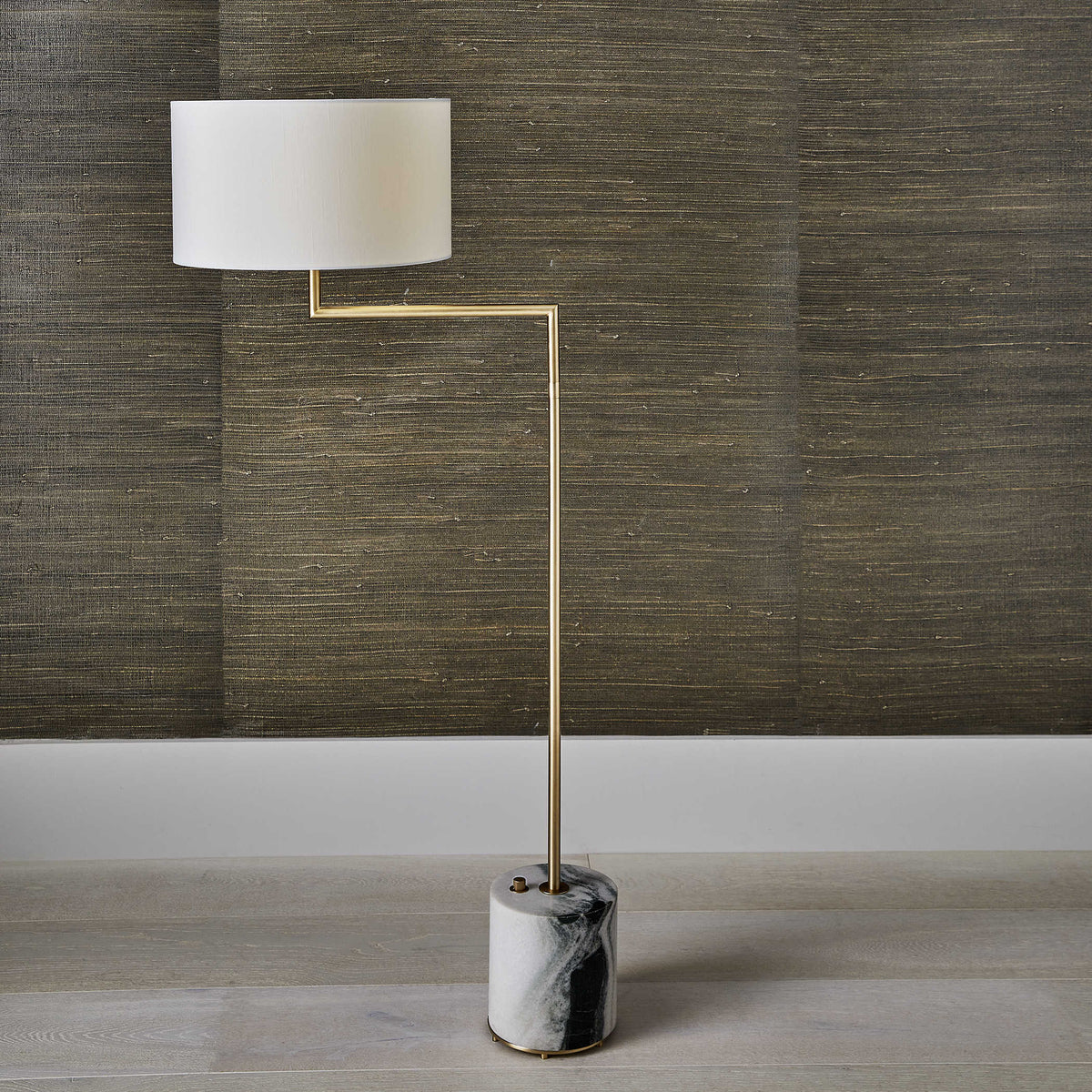 Pivot Floor Lamp – Panda Marble and Brass