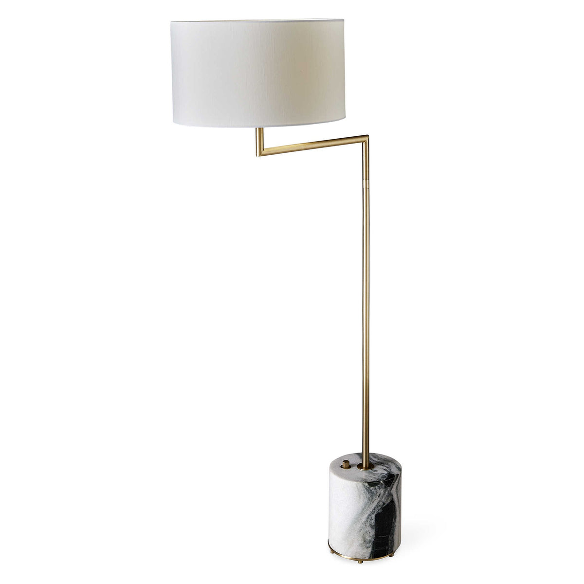 Pivot Floor Lamp – Panda Marble and Brass