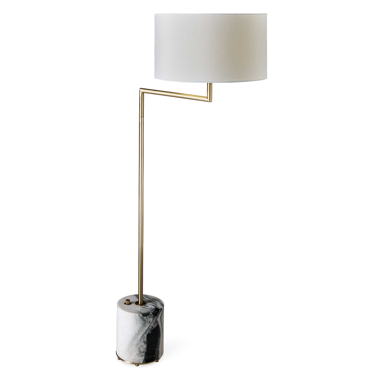 Pivot Floor Lamp – Panda Marble and Brass
