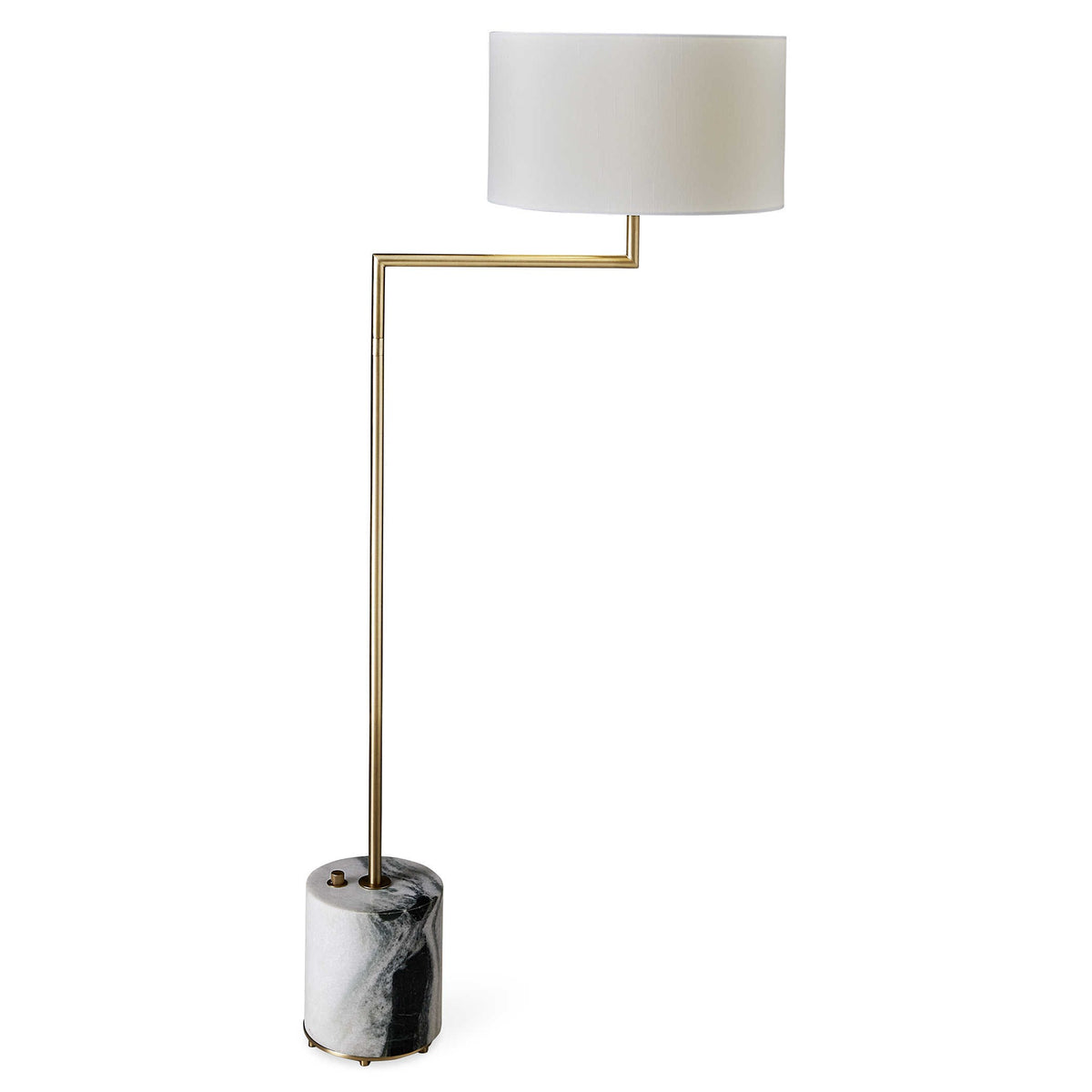 Pivot Floor Lamp – Panda Marble and Brass