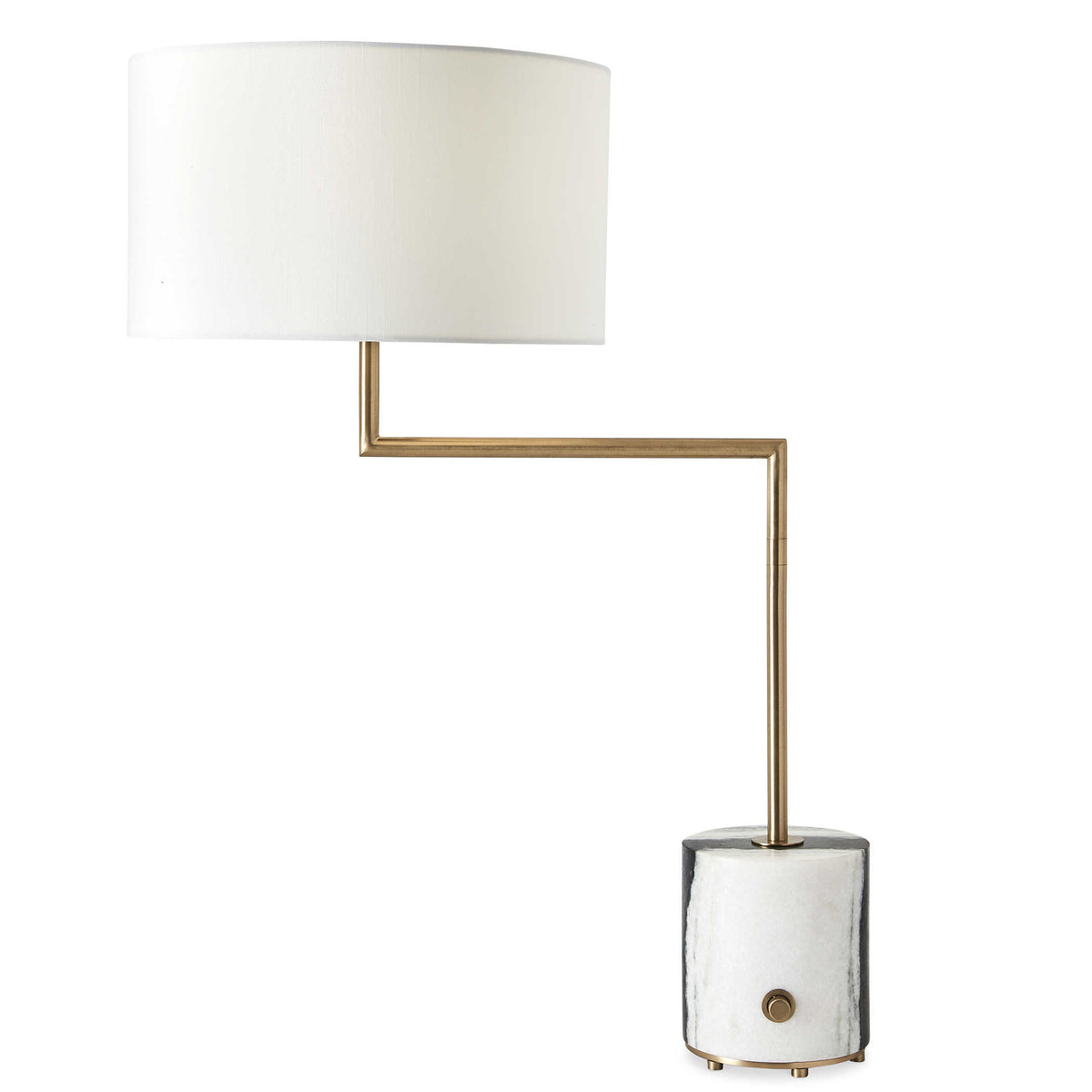 Pivot Table Lamp – Panda Marble and Brass