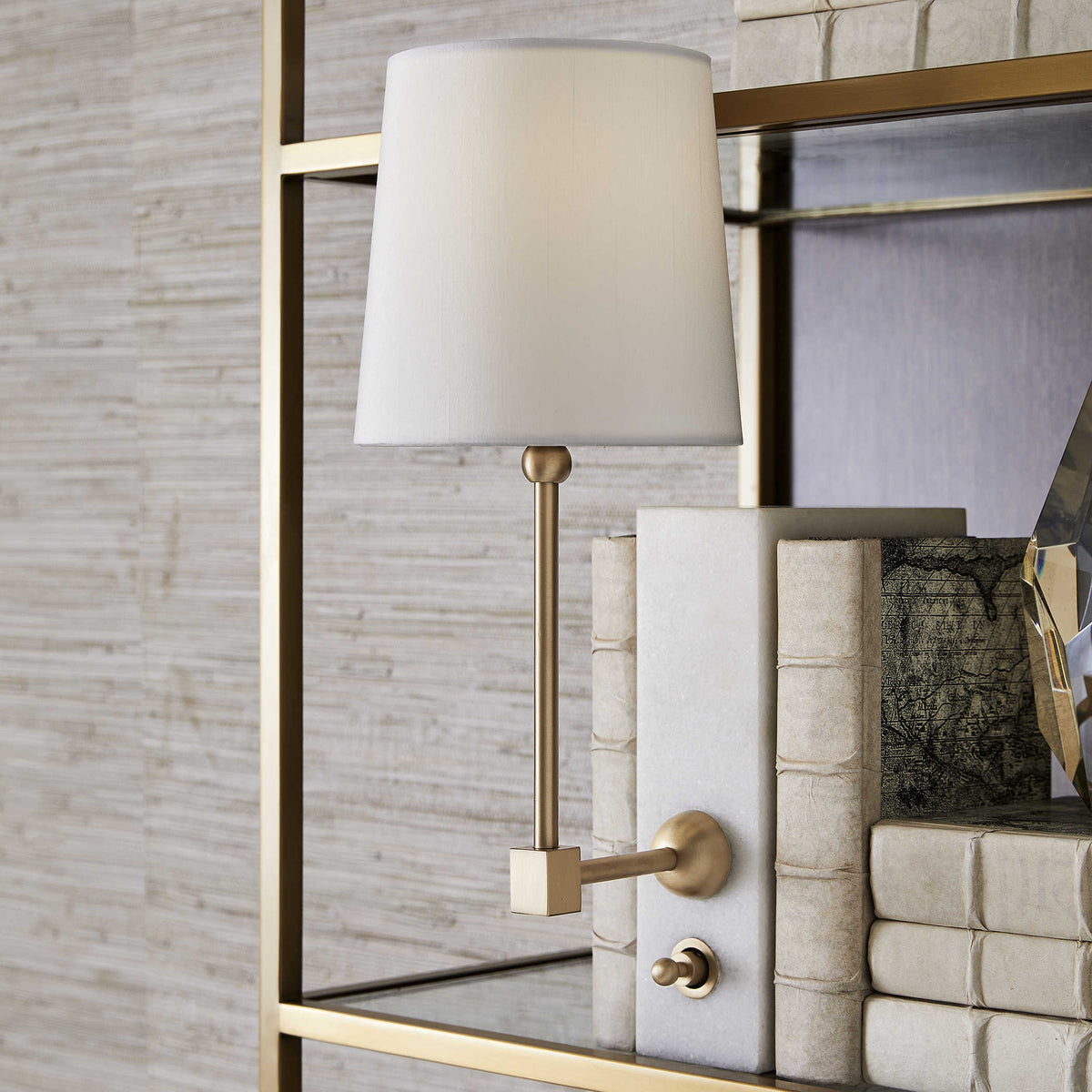 On a Shelf Mini Lamp – White Marble