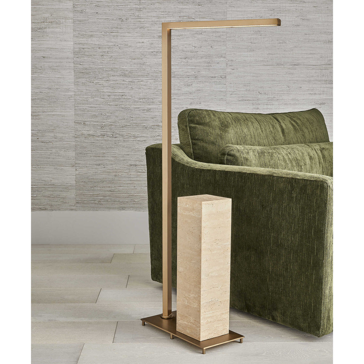 Illume Drink Stand – Travertine and Brass