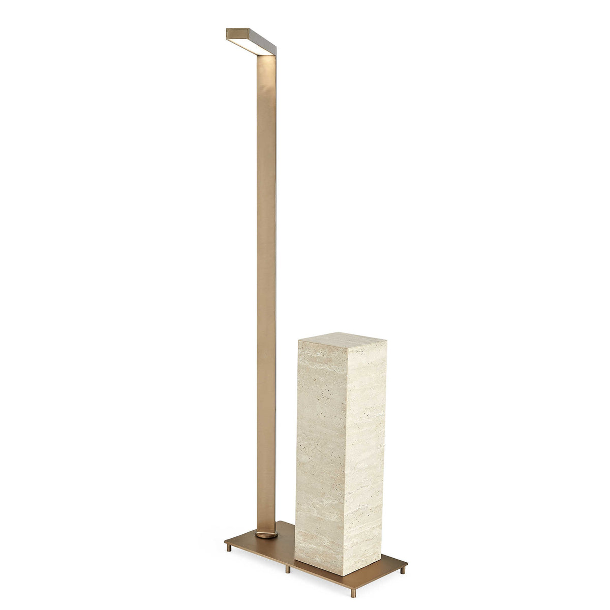 Illume Drink Stand – Travertine and Brass