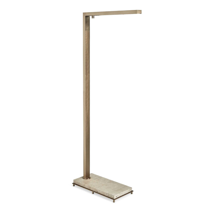 Illume Floor Lamp – Travertine and Brass