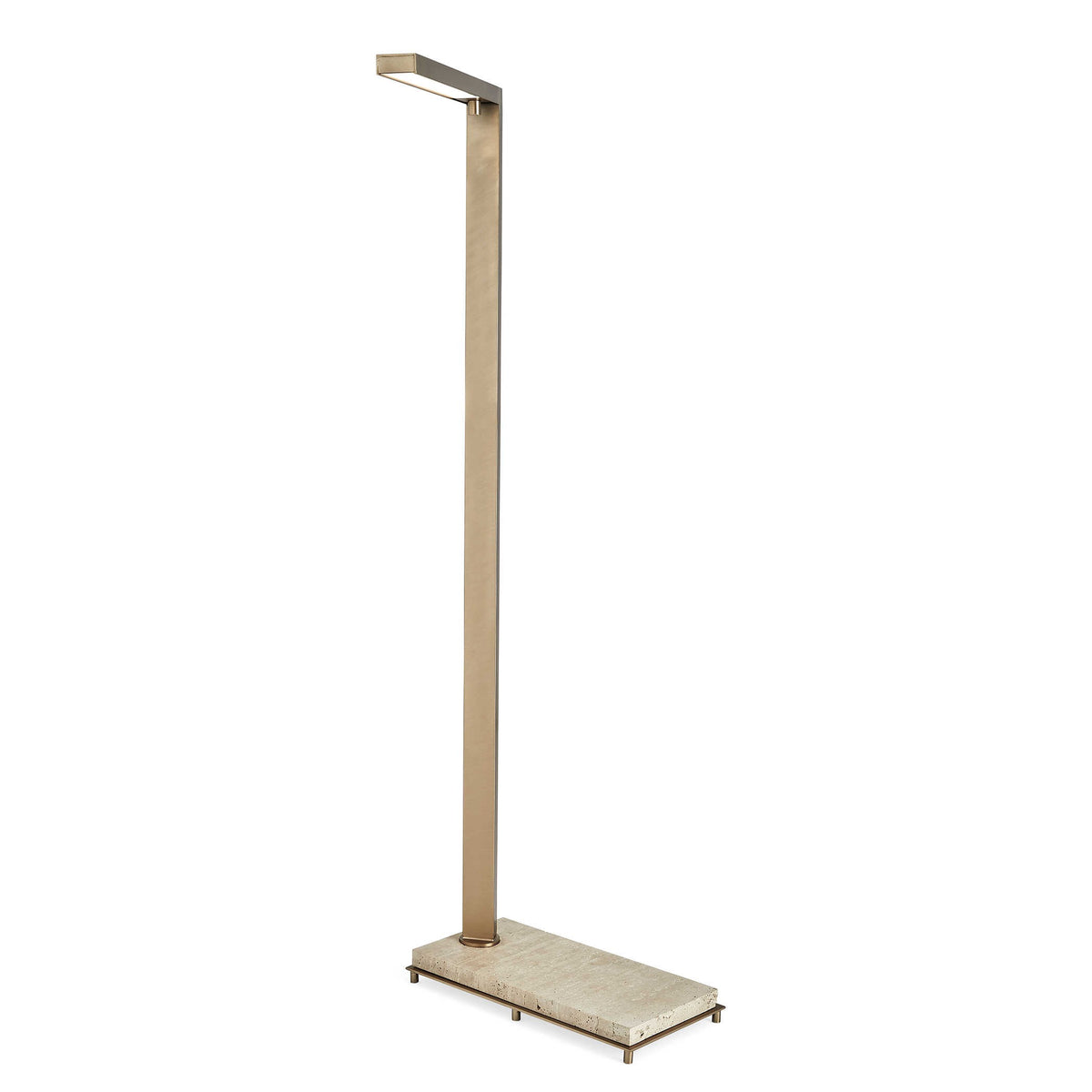 Illume Floor Lamp – Travertine and Brass