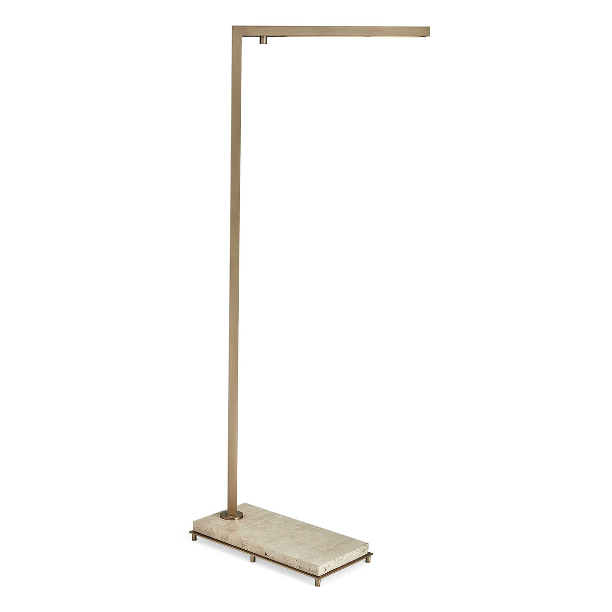 Illume Floor Lamp – Travertine and Brass
