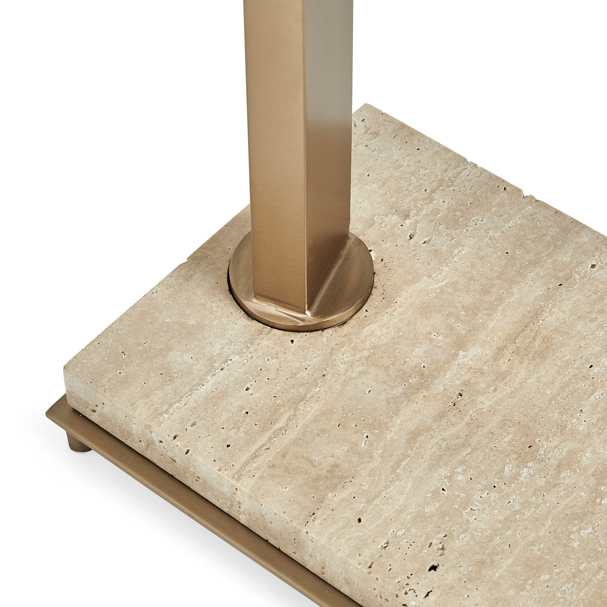 Illume Floor Lamp – Travertine and Brass