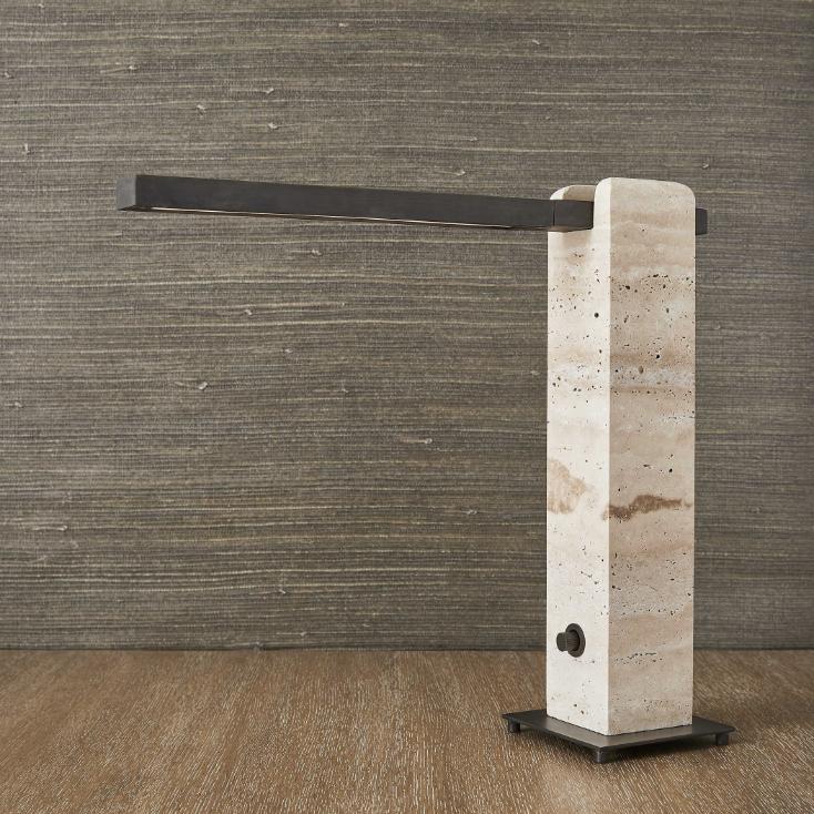 Director Table Lamp – Travertine