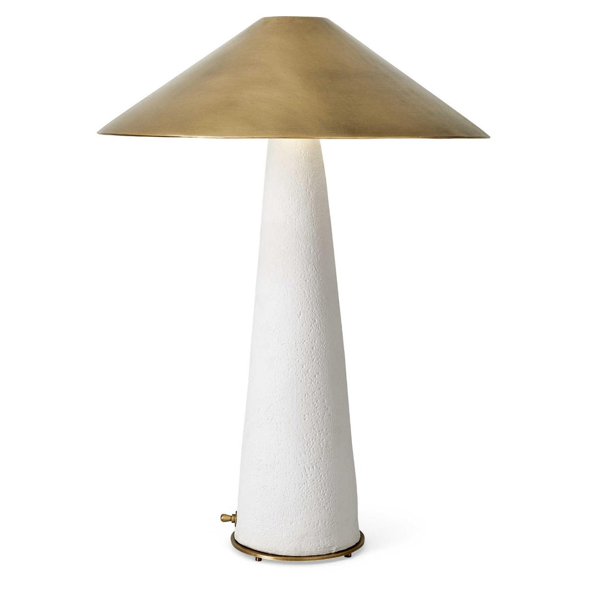 Too Coolie Table Lamp – White and Brass