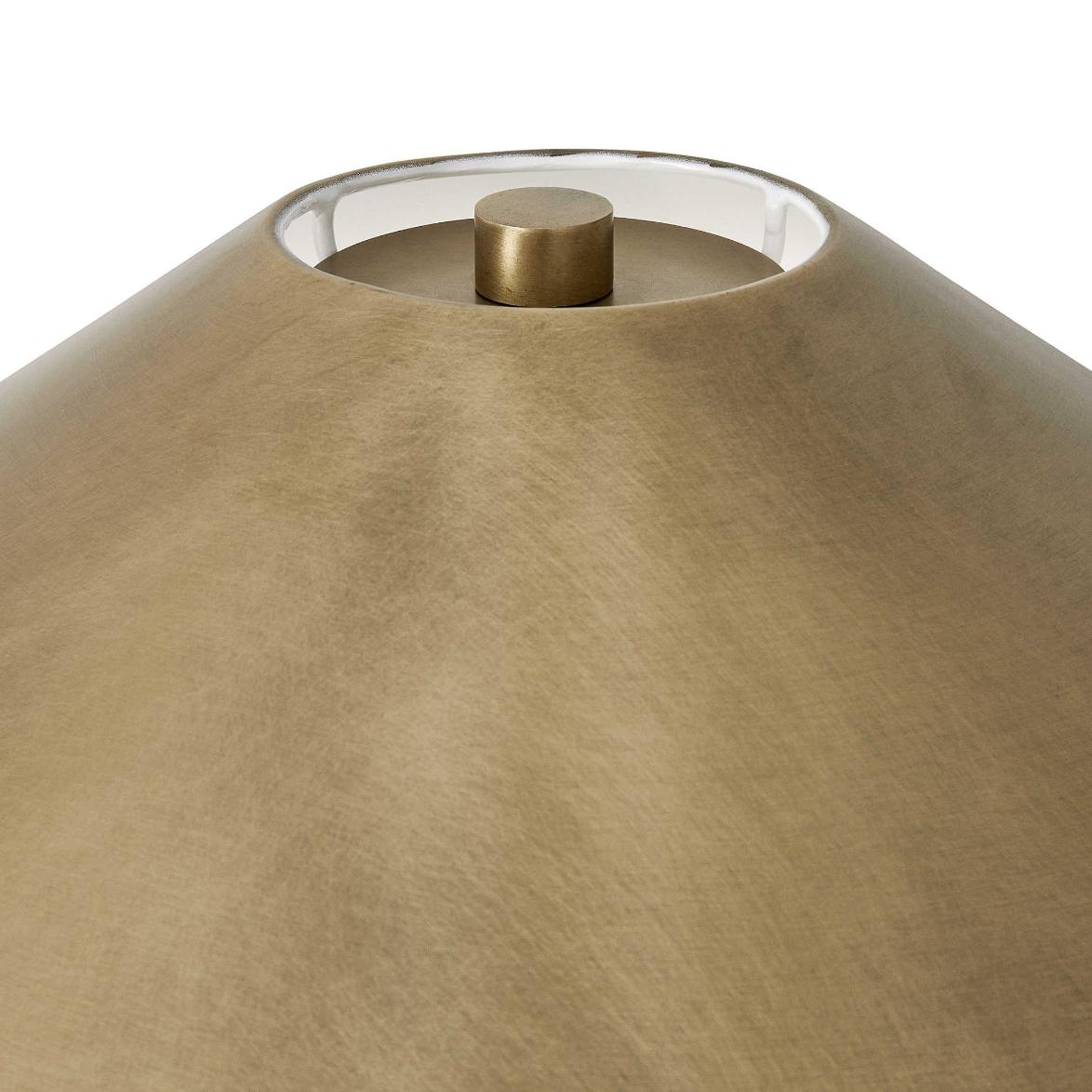 Too Coolie Table Lamp – White and Brass