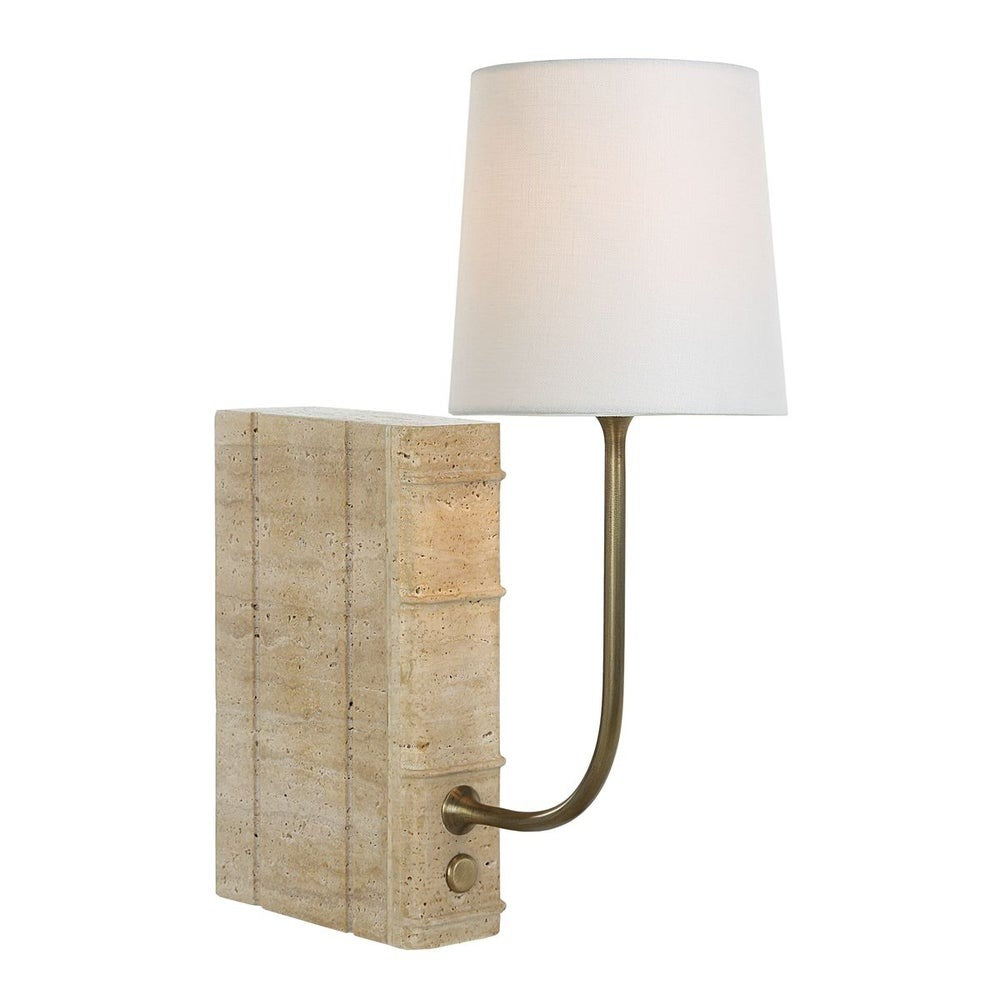 Book Mini Lamp – Travertine