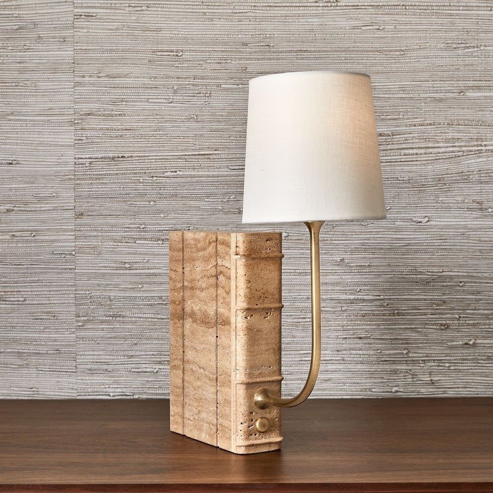 Book Mini Lamp – Travertine