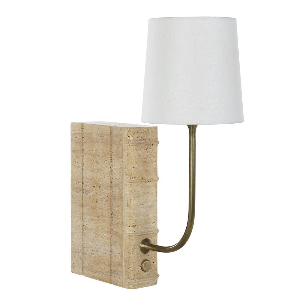 Book Mini Lamp – Travertine