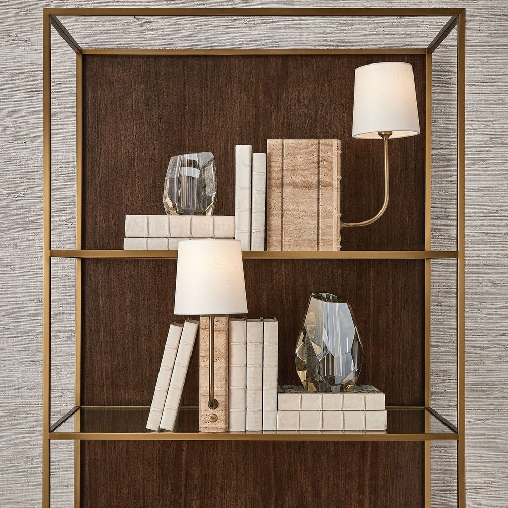 Book Mini Lamp – Travertine