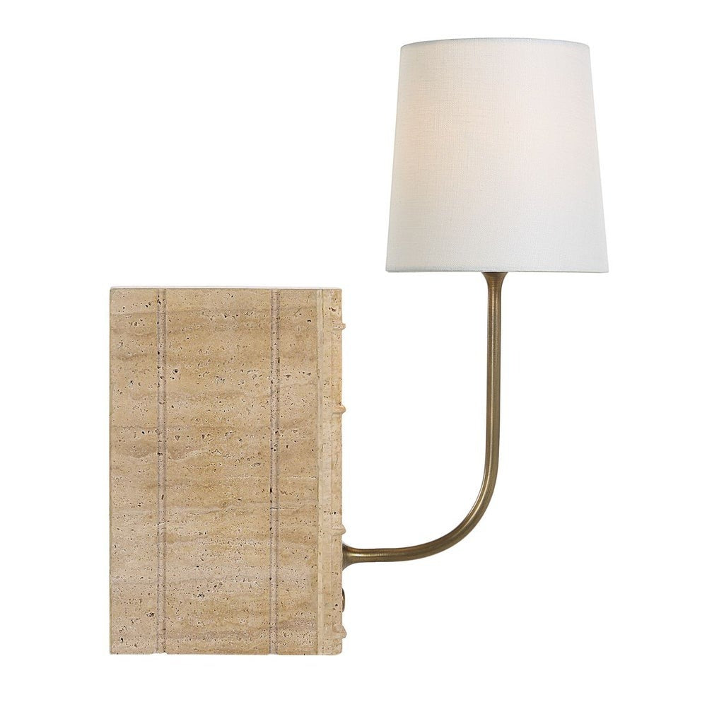 Book Mini Lamp – Travertine
