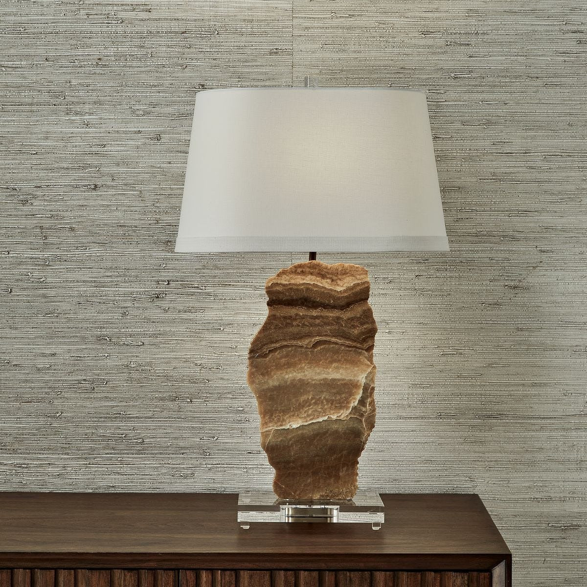 Slice Table Lamp – Latte Onyx