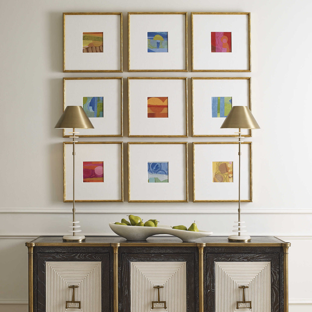 Petite Bijoux Framed Canvases – Brilliant, Set of 9
