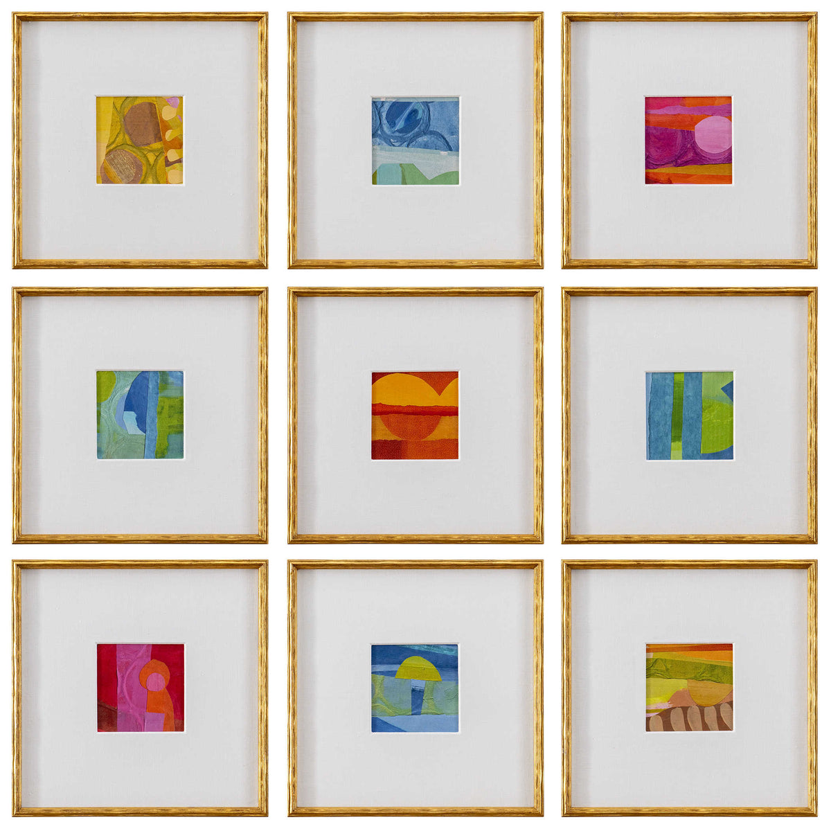 Petite Bijoux Framed Canvases – Brilliant, Set of 9