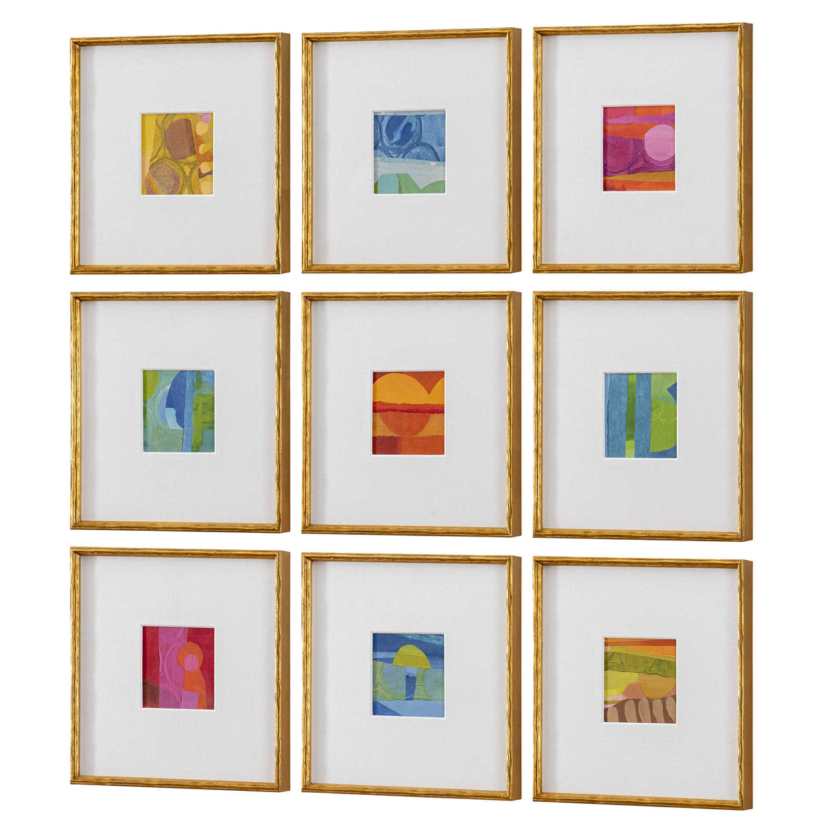 Petite Bijoux Framed Canvases – Brilliant, Set of 9