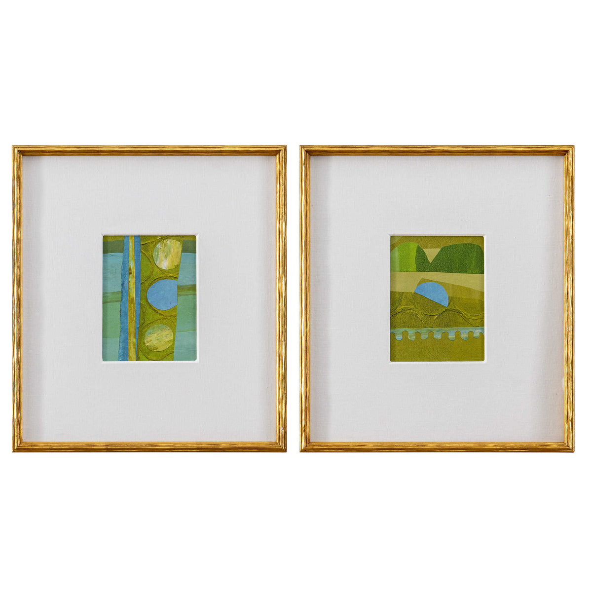 Petite Bijoux Framed Canvases – Lime, Set of 2