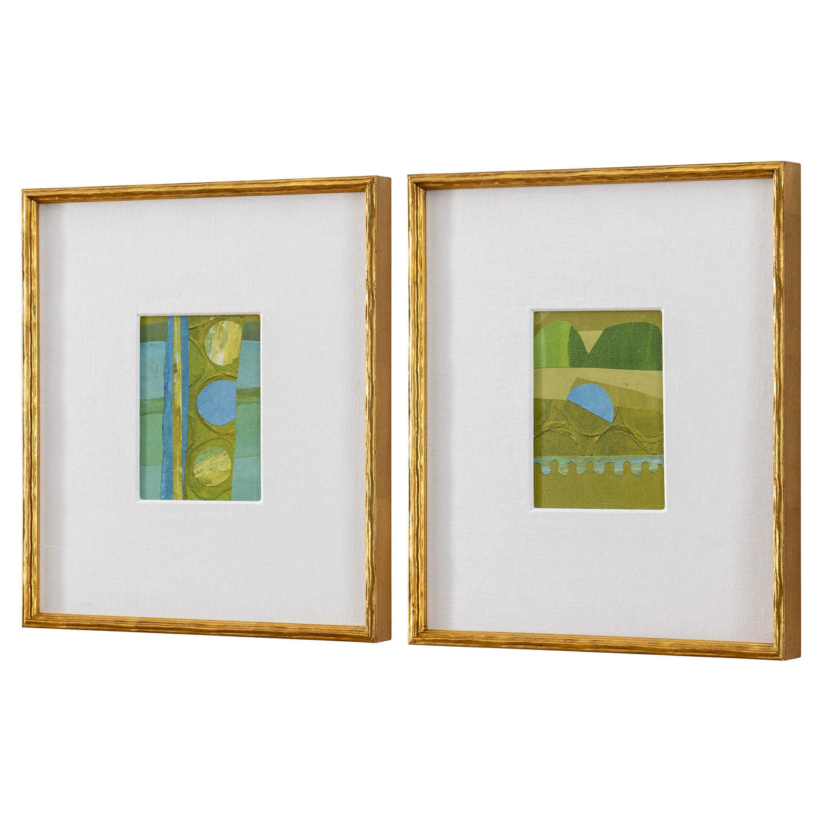 Petite Bijoux Framed Canvases – Lime, Set of 2