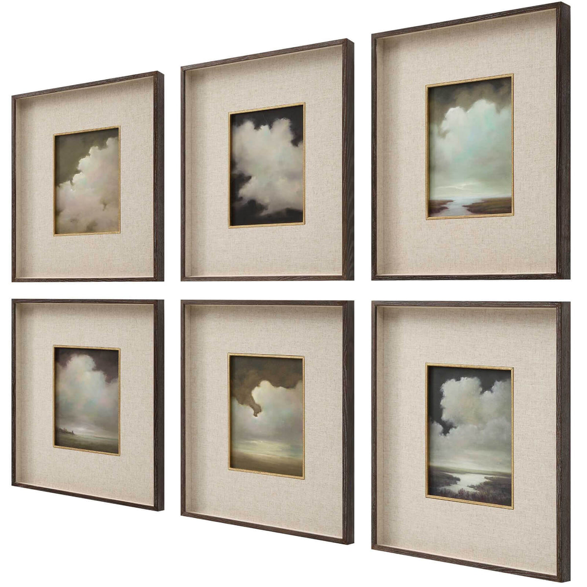 Autumn Cumulation Framed Canvases – Set of 6