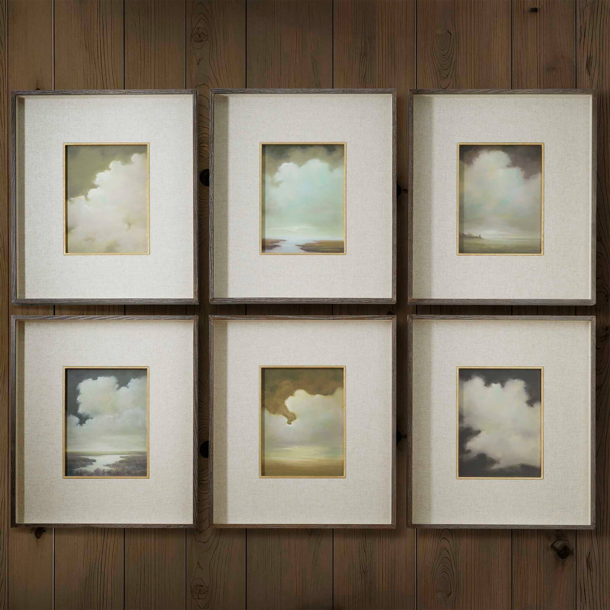 Autumn Cumulation Framed Canvases – Set of 6
