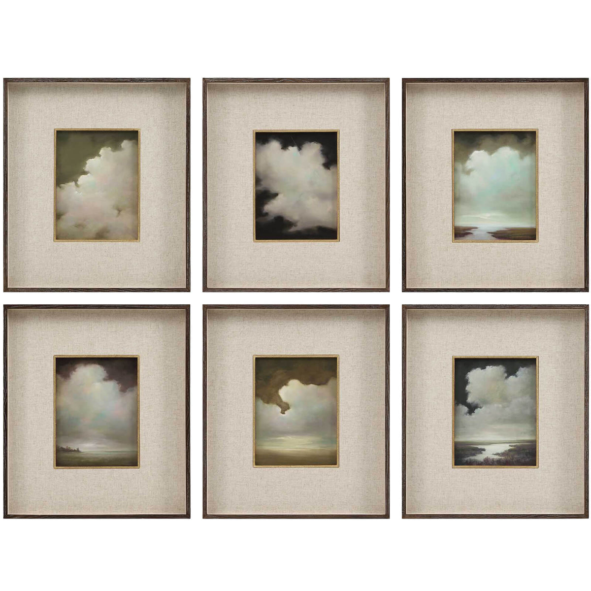 Autumn Cumulation Framed Canvases – Set of 6