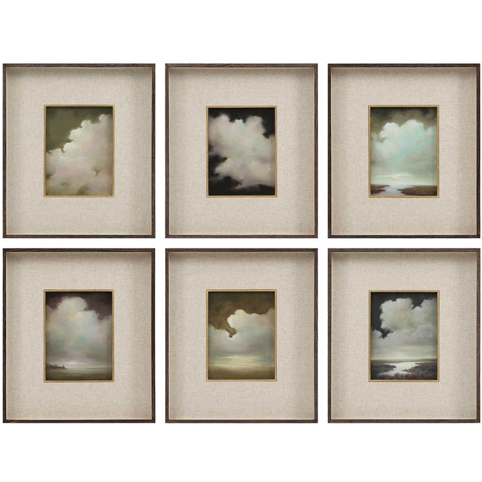 Autumn Cumulation Framed Canvases – Set of 6